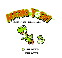 Mario & Yoshi (Europe) Title Screen